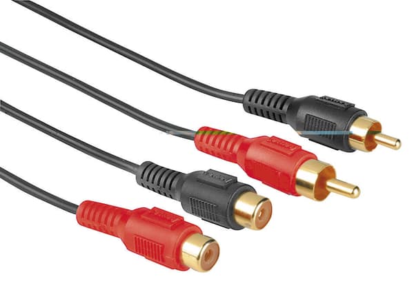 HAMA Audio Forlængerkabel 2 phono-2 phono 10,0m Guldbelagt ST