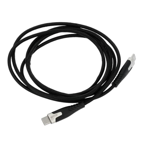 GEAR Latausjohto PRO USB-C USB-C 2.0 1.5m Musta Kevlar johto Metalliliitin