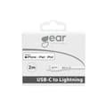 Miniatyrbillede 3 af 3: GEAR Ladekabel USB-C til Lightning 2m Hvid MFI C94
