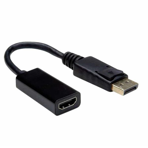 DisplayPort (han) til HDMI (hun) kabel - sort