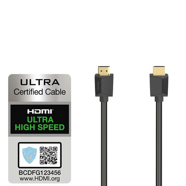 HAMA Cable HDMI Ultra High Speed 8K 48 Gbit/s 2.0m Gold