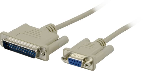 Modem cable DB9fe-DB25ma 3m
