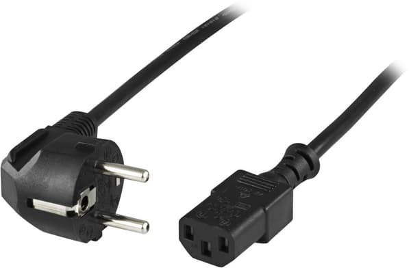 Device cable PC wall angled CEE 7/7 & IEC C13 10m
