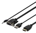 Pikkukuva 1 / 4: VGA & Audio, HDMI cable, USB powered, 1m, black