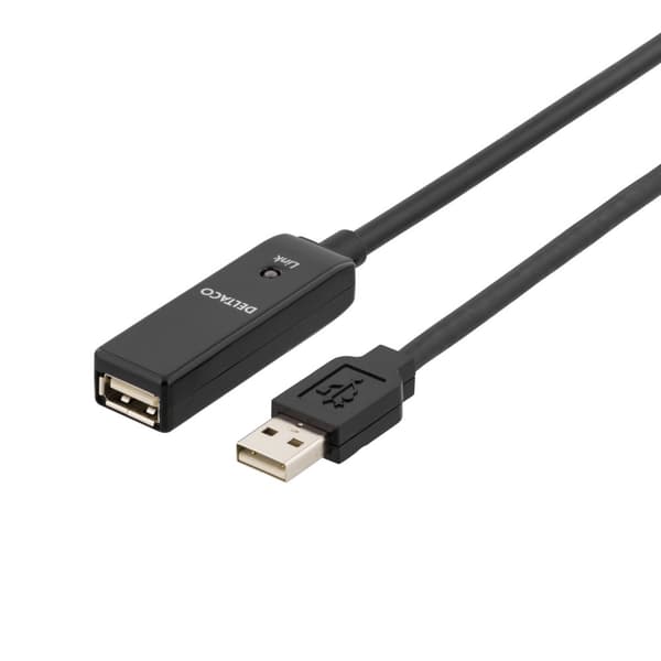 PRIME USB 2 extens cable active TypeA ma>TypeA fe 5m black