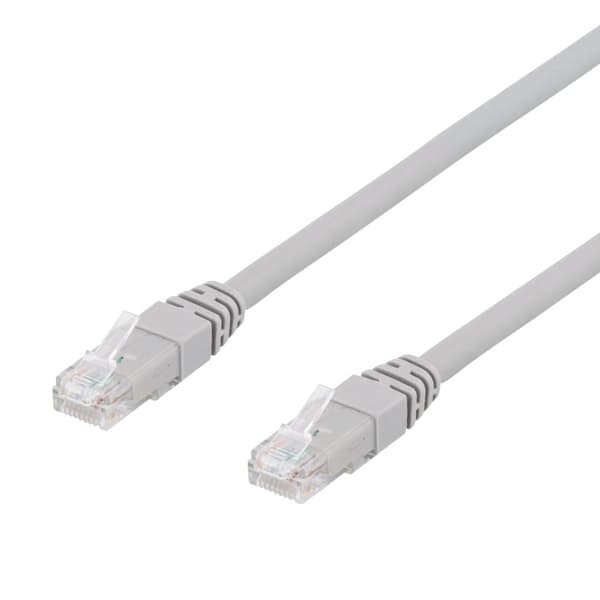 50-pack U/UTP Cat6 patch c., 1m, Delta-certified, LSZH, grey