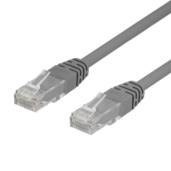 50-pack U/UTP Cat6 patch c., 1m, Delta-certified, LSZH, grey