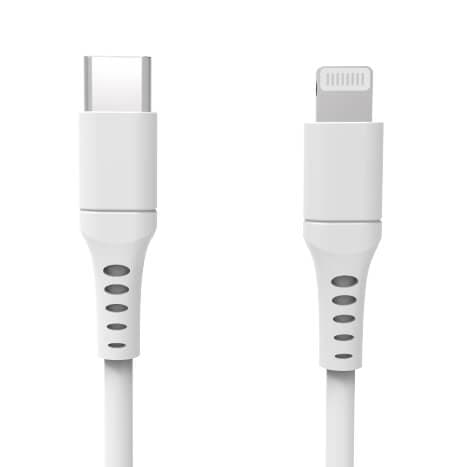 GEAR Ladekabel USB-C til Lightning 3m Hvid MFI C94