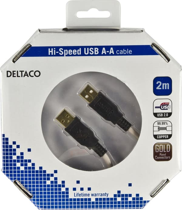 USB 2.0 cable Type A male - Type A male 2m