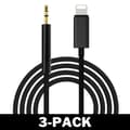 Miniatyrbillede 5 af 8: 2M Lightning til AUX 3.5mm Kabel / Adapter Bil Sort