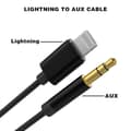 Miniatyrbillede 2 af 3: 2M Lightning til AUX 3.5mm Kabel / Adapter Bil Sort