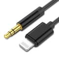Miniatyrbillede 1 af 3: 2M Lightning til AUX 3.5mm Kabel / Adapter Bil Sort