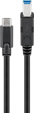 Miniatyrbilde 1 av 4: USB 3.0-kabel USB-C™ til B, svart
