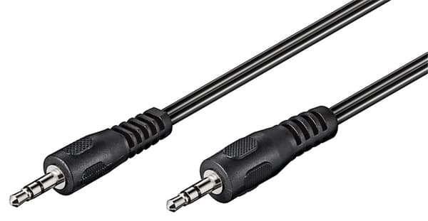 AUX lydkontakt kabel; 3,5 mm stereo; Flat kabel