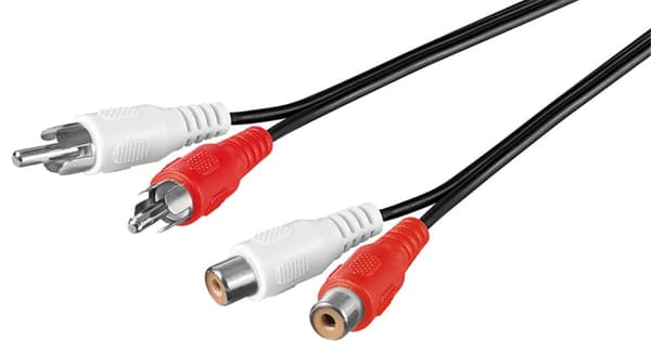 Stereo skjøtekabel 2x RCA