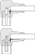 Miniatyrbilde 4 av 4: Vinklet antennekabel (<70 dB), 2x skjermet