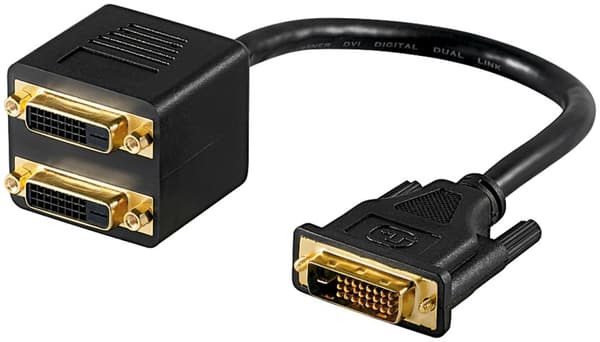 DVI-adapterkabel, gullbelagt
