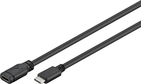 USB-C™-förlängning, USB 3.1 Gen 1, 1 m, svart