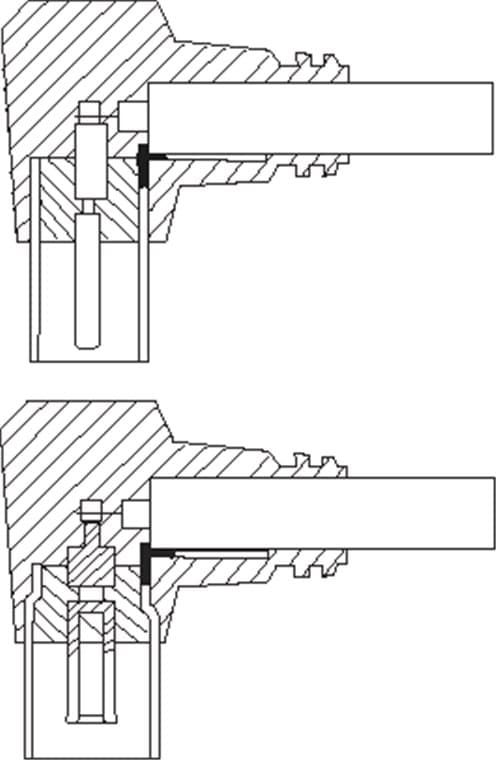 Vinklet antennekabel (<70 dB), 2x skjermet