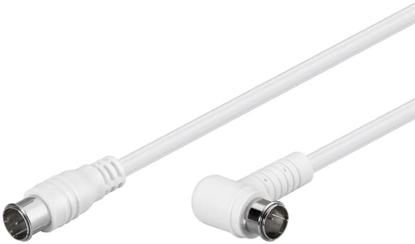 Vinklet SAT -antennekabel (80 dB), 2x skjermet