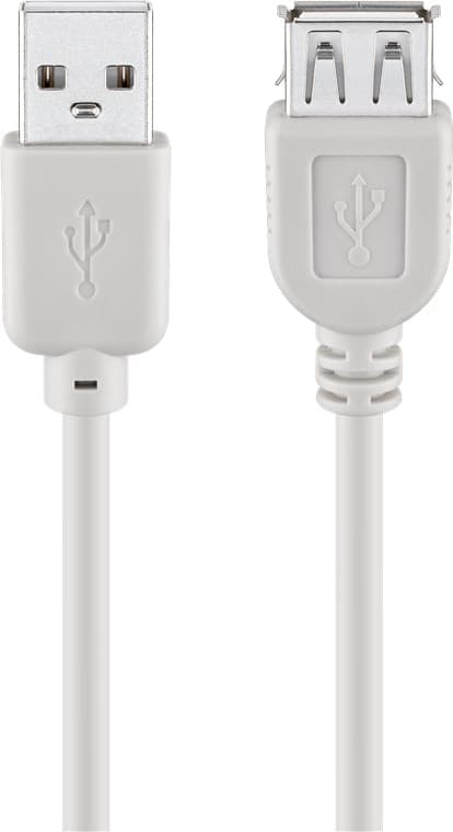 Goobay USB 2.0 höghastighetsförlängningskabel,grå
