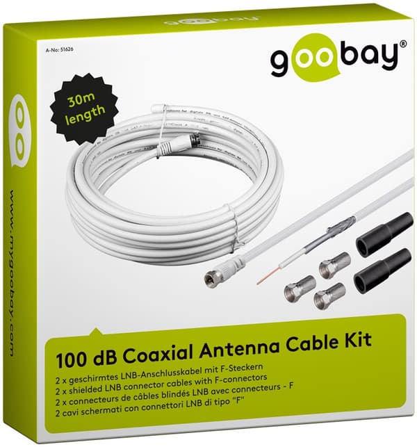 100 dB koaksialantennekabelsett