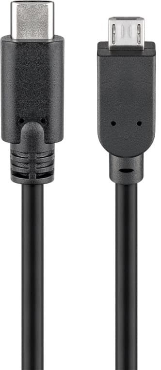 USB 2.0-kabel USB-C™ til Micro-B 2.0, svart