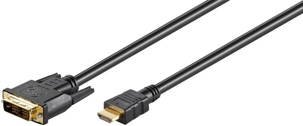 DVI-D/HDMI™-kabel, Guldpläterad