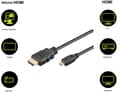 Miniatyrbilde 4 av 4: Høyhastighets Micro HDMIâ„¢-kabel med Ethernet (4K/60Hz)
