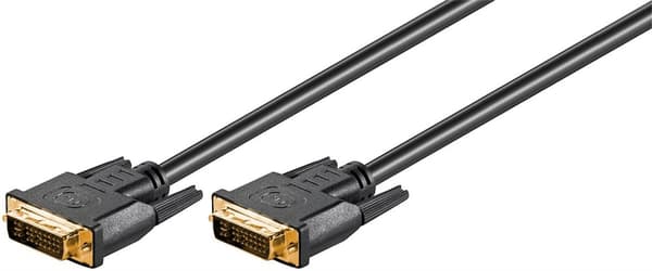 DVI-I Full HD-kabel dual link, gullbelagt