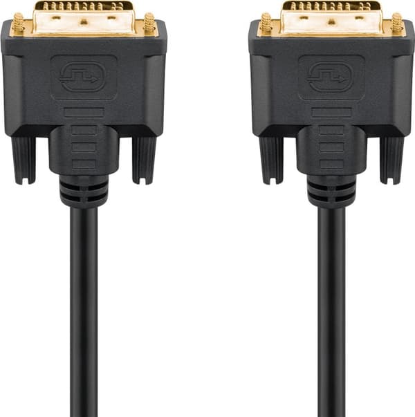 DVI-I Full HD-kabel dual link, gullbelagt