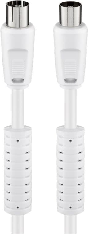 Antennekabel med ferritt (80 dB), 2x skjermet