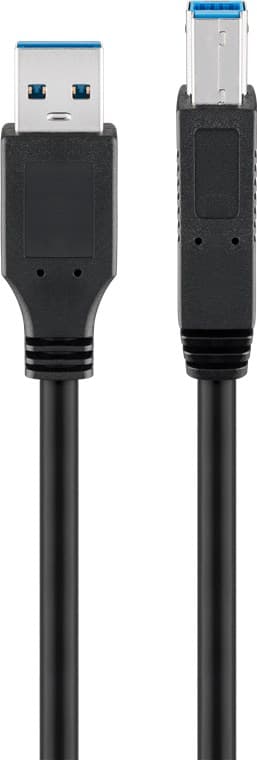 USB 3.0 SuperSpeed -kaapeli, musta