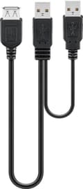 Miniatyrbild 1 av 3: USB 2.0 höghastighetskabel, dual power, svart