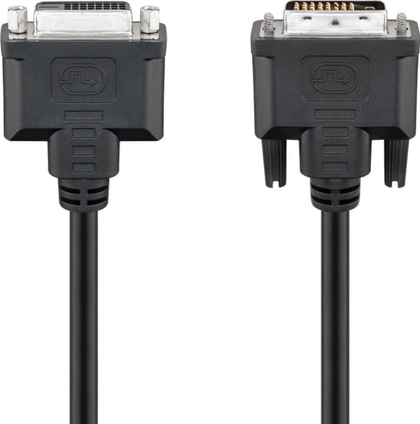 DVI-D Full HD-förlängningskabel Dual Link, förnicklad