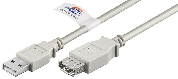 USB 2.0 höghastighetsförlängningskabel med USB-certifikat