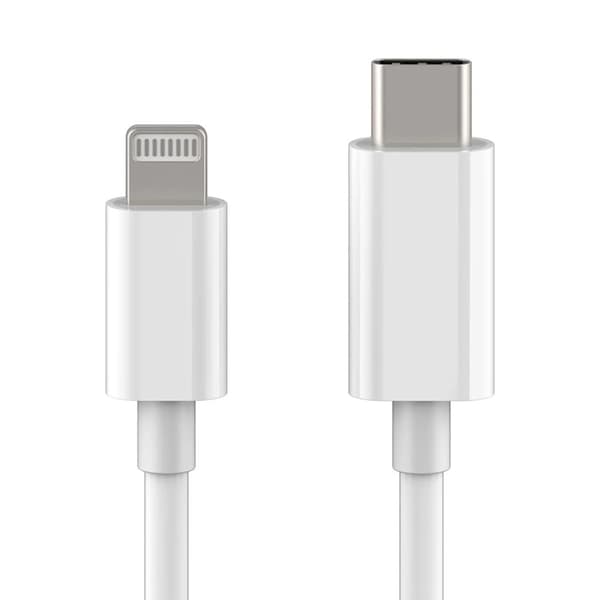 USB-C til Lightning Kabel iPhone Hurtigoplader 2M Hvid