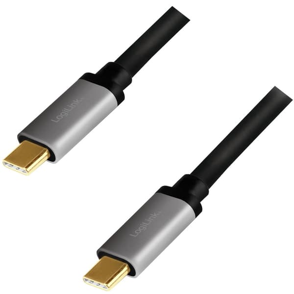 LogiLink USB-C-kaapeli PD 3.0 100W 480 Mbps Alu 1.5m