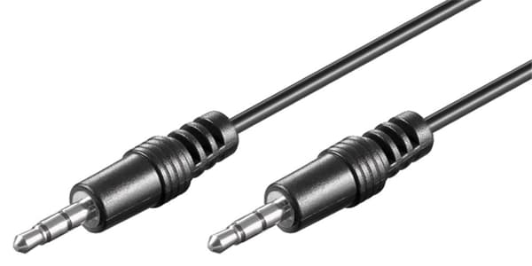 Audioliitäntäkaapeli AUX, 3,5 mm stereo, kupari