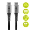 Miniatyrbilde 3 av 8: USB-C ™ til USB-C ™ Tekstilkabel med metallplugger (Space grå / sølv) 1 m