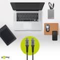 Miniatyrbilde 7 av 8: USB-C ™ til USB-C ™ Tekstilkabel med metallplugger (Space grå / sølv) 1 m