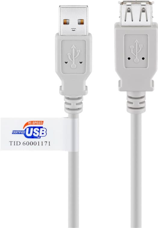 USB 2.0 høyhastighets skjøtekabel med USB-sertifikat