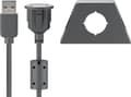 Miniatyrbilde 1 av 4: USB 2.0 høyhastighets skjøtekabel med kabelholder, sort