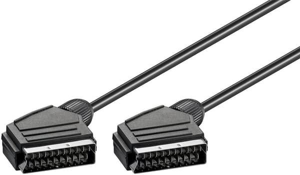 Scart-anslutningskabel, förnicklad, ø mm
