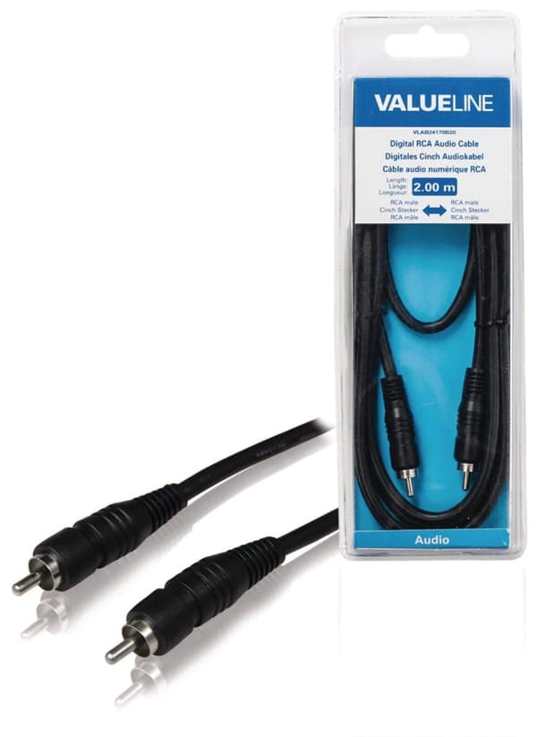Koaxial Digital Kabel RCA Hane till RCA Hane 2m