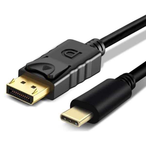 USB-C til DisplayPort-kabel 2 meter Sort