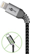 Miniatyrbilde 4 av 6: Lightning USB-C "lader og synkroniserer helmetallkabel