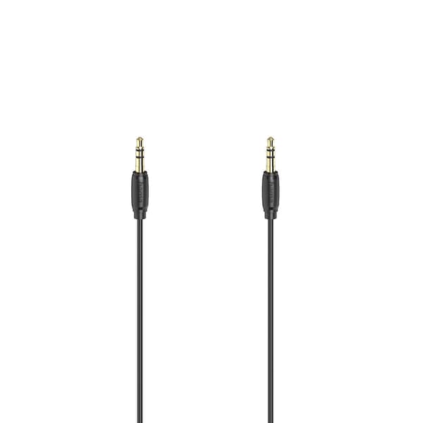 Audiokabel 3,5 mm-3,5 mm Guldbelagt, Ultratynd 0.5m
