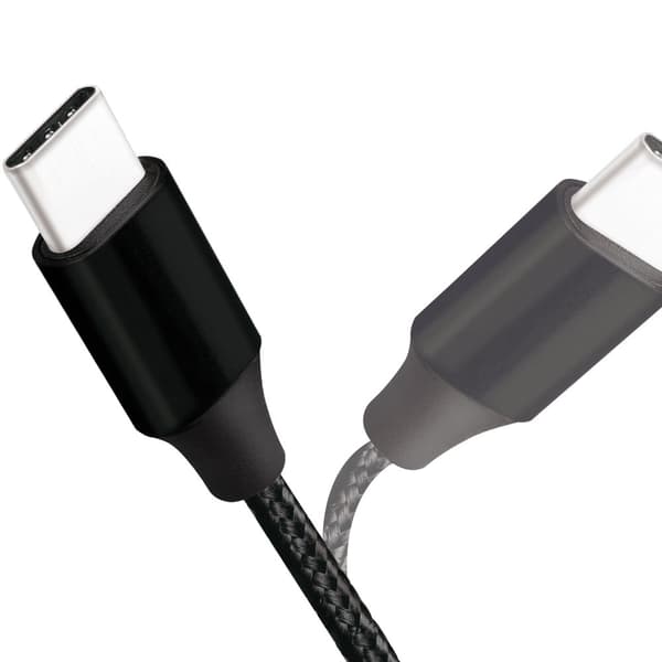LogiLink USB-USB-C Ladd/synk-kabel 15W 0,3m Textil