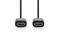 Miniatyrbild 2 av 2: Kabel NEDIS USB-C - USB-C 1m svart